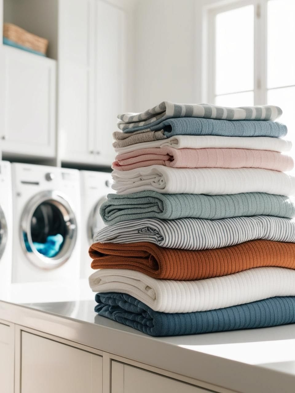 Clean folded household textiles